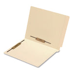 End Tab Fastener Folders, Vertical/Horizontal Fasteners, 0.75" Expansion, 2 Fasteners, Letter Size, Manila Exterior, 250/Box