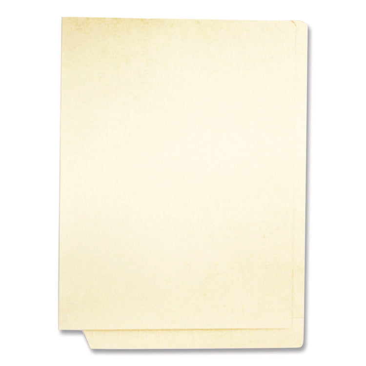 End Tab Fastener Folders, Vertical/Horizontal Fasteners, 0.75" Expansion, 2 Fasteners, Letter Size, Manila Exterior, 250/Box