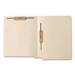 End Tab Fastener Folders, Vertical/Horizontal Fasteners, 0.75" Expansion, 2 Fasteners, Letter Size, Manila Exterior, 250/Box