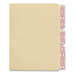 Standard Side-Flap Classification Folder Dividers, 1 Fastener, Letter Size, Manila, 100/Box
