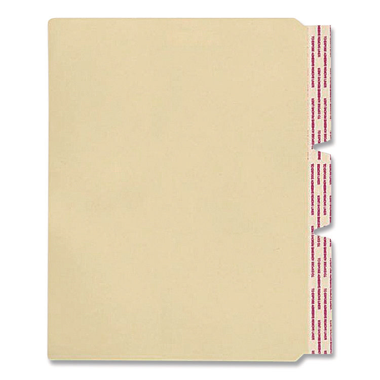 Standard Side-Flap Classification Folder Dividers, 1 Fastener, Letter Size, Manila, 100/Box
