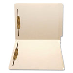 Heavy-Duty Poly-Reinforced End Tab Fastener Folders, 0.75" Expansion, 2 Fasteners, Letter Size, Manila Exterior, 50/Box