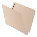 Heavy-Duty Poly-Reinforced End Tab Fastener Folders, 0.75" Expansion, 2 Fasteners, Letter Size, Manila Exterior, 50/Box