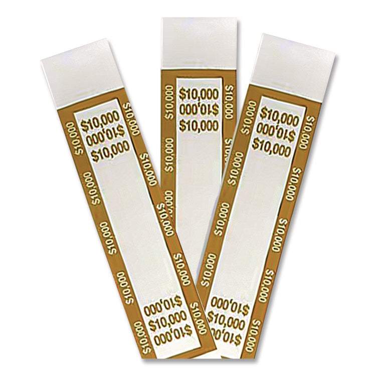 Currency Straps, $10,000, Self-Adhesive, 1,000/Pack