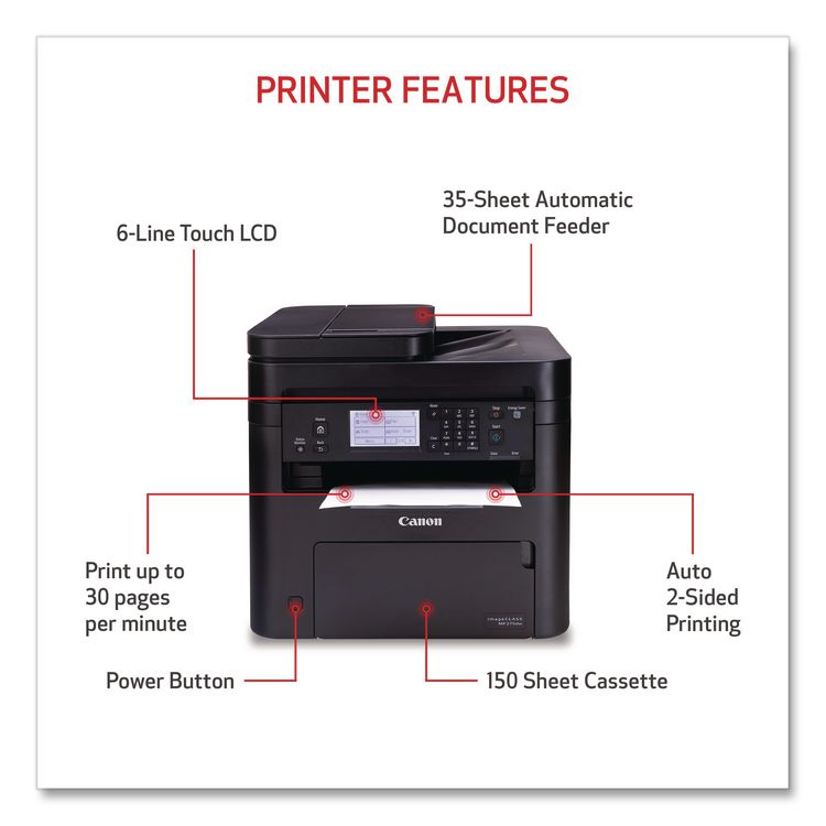 imageCLASS MF275dw Wireless Multifunction Laser Printer, Copy/Fax/Print/Scan