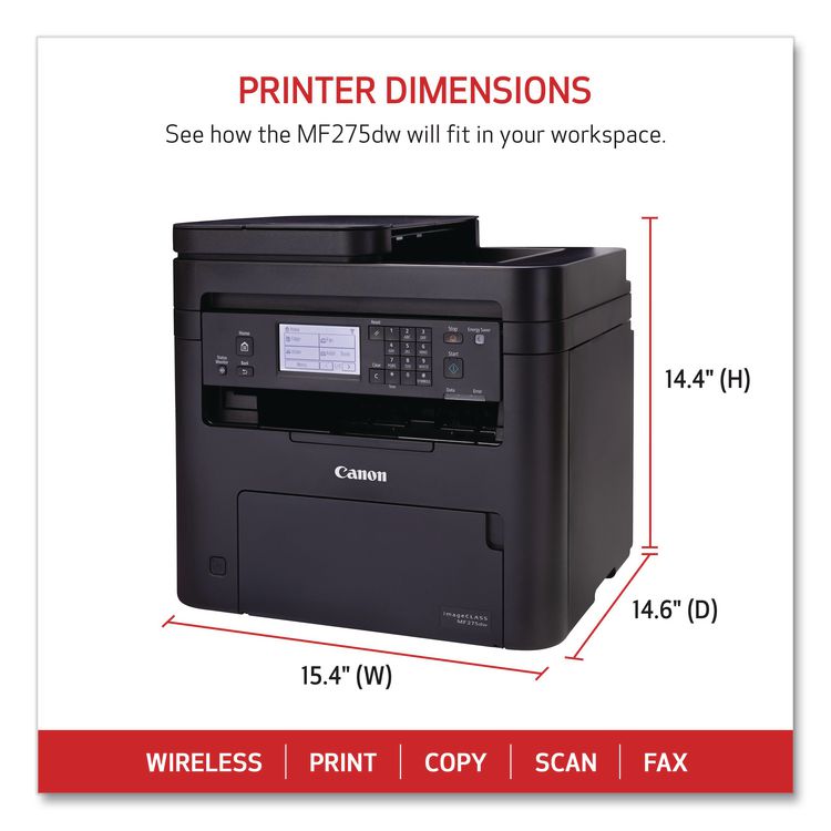 imageCLASS MF275dw Wireless Multifunction Laser Printer, Copy/Fax/Print/Scan