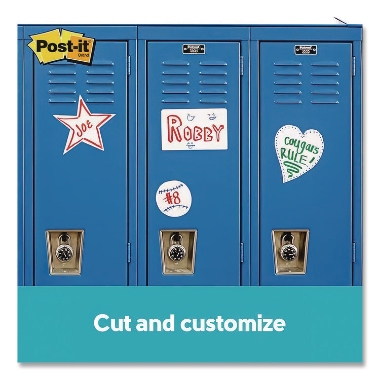 Dry Erase Sheets, Laminate Film Surface, 7" x 11.3", White, 3/Pack