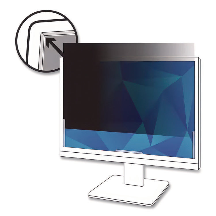 Frameless Blackout Privacy Filter for 21.5" Widescreen Flat Panel Monitor, 16:9 Aspect Ratio