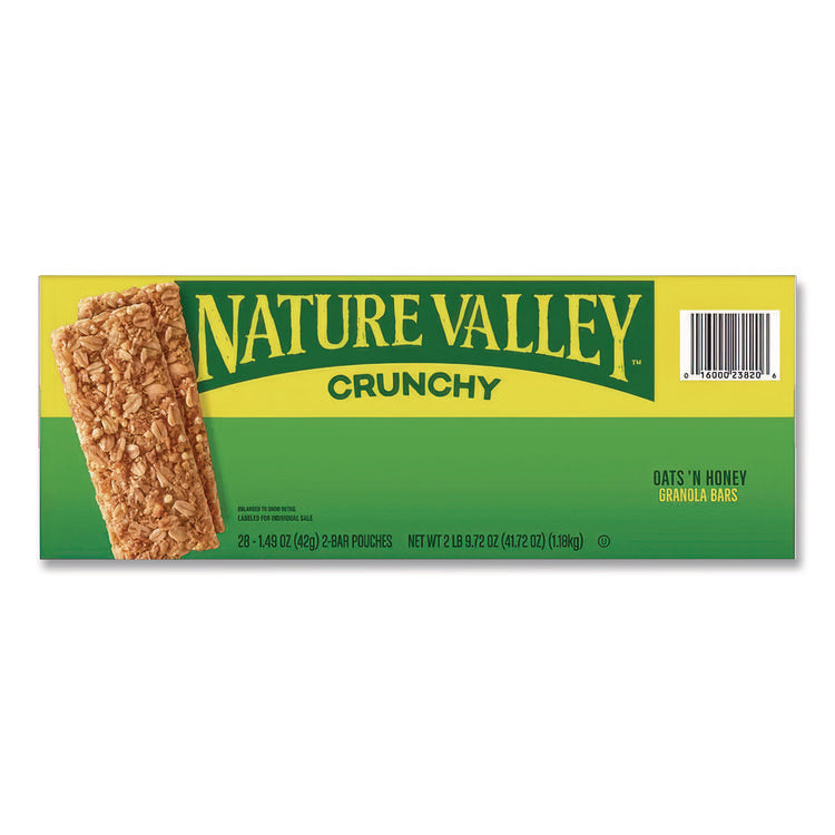 Granola Bars, Crunchy Oats And Honey, 1.5 Oz Pouch, 28/box