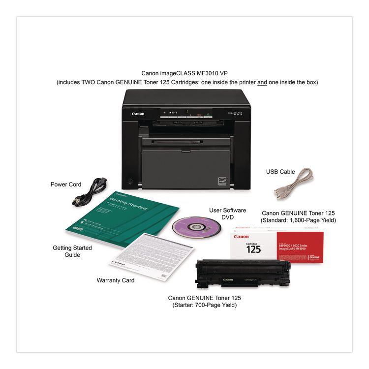 imageCLASS MF3010VP Wireless Multifunction Laser Printer, Copy/Print/Scan