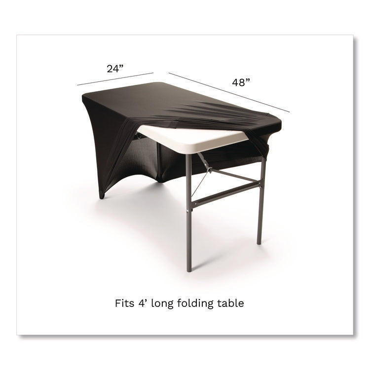 Igear Fabric Table Cover, Polyester/spandex, 24" X 48", Black