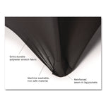 Igear Fabric Table Cover, Polyester/spandex, 24" X 48", Black