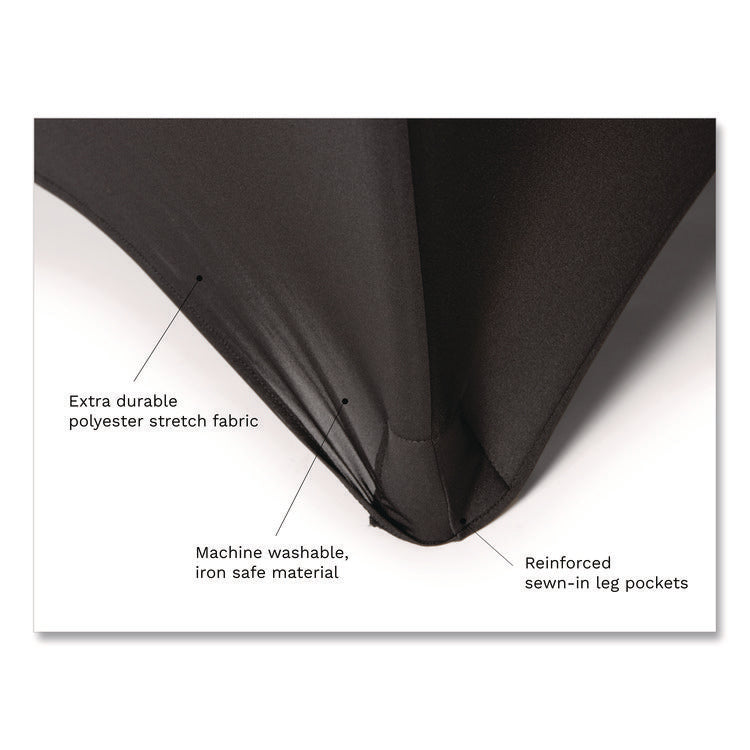 Igear Fabric Table Cover, Polyester/spandex, 24" X 48", Black