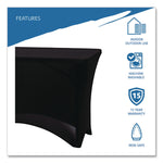 Igear Fabric Table Cover, Polyester/spandex, 24" X 48", Black