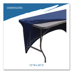 Igear Fabric Table Cover, Polyester/spandex, 30 "x 72", Blue