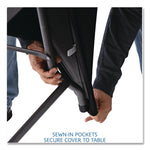 Igear Fabric Table Cover, Polyester/spandex, 30" X 96", Black