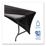 Igear Fabric Table Cover, Polyester/spandex, 30" X 96", Black