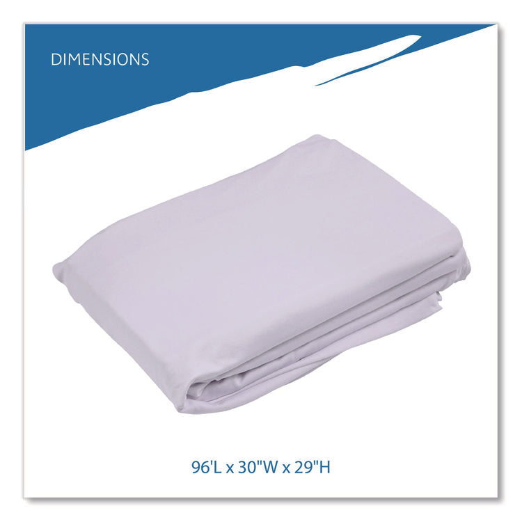 iGear Fabric Table Cover, Polyester, 30 x 96, White