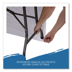 iGear Fabric Table Cover, Polyester, 30 x 96, White