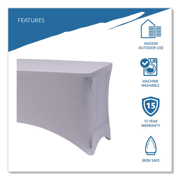 iGear Fabric Table Cover, Polyester, 30 x 96, White