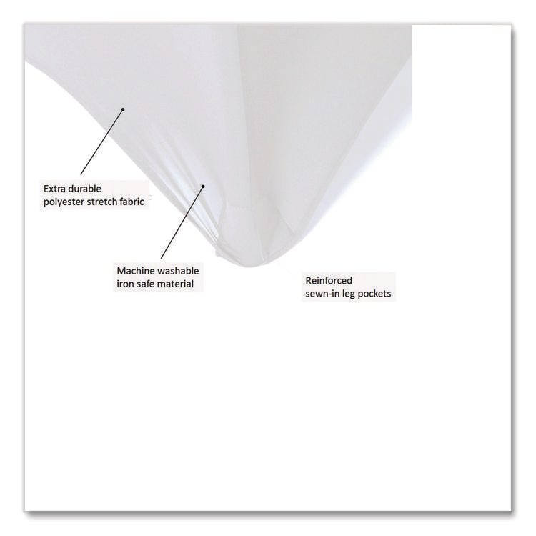 iGear Fabric Table Cover, Polyester, 30 x 96, White
