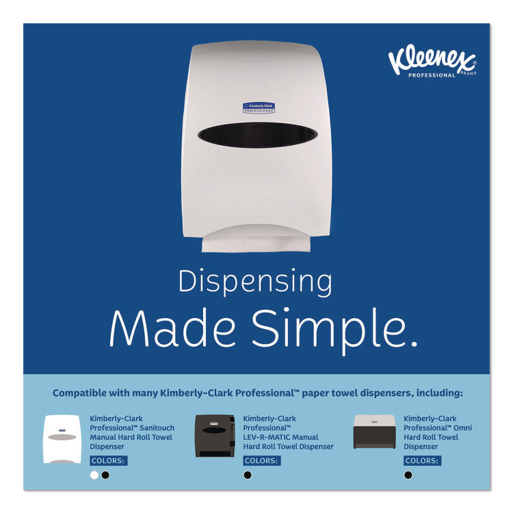 Hard Roll Paper Towels with Premium Absorbency Pockets, 1-Ply, 8" x 425 ft, 1.5" Core, White, 12 Rolls/Carton