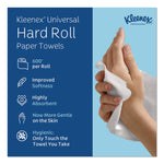 Hard Roll Paper Towels with Premium Absorbency Pockets, 1-Ply, 8" x 600 ft, 1.75" Core, White, 6 Rolls/Carton