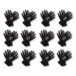 G40 Latex Coated Gloves, EN388: 2142, Medium (Size 8), Gray/Black, 12 Pairs