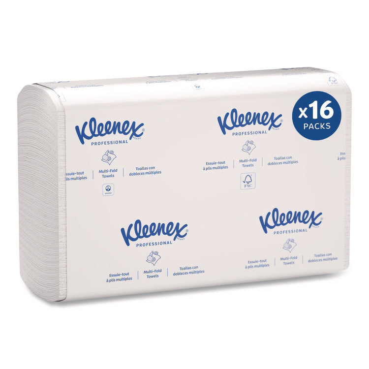 Multi-Fold Paper Towels, 1-Ply, 9.2 x 9.4, White, 150/Pack, 16 Packs/Carton