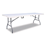 Fold in Half Plastic Folding Table, 96w x 30d x 29.25h, White