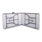 Fold in Half Plastic Folding Table, 96w x 30d x 29.25h, White