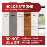 Bath Picture Hanging Strips, Large, Removable, Holds Up To 4 Lbs Per Pair, 0.75 X 3.65, White, 4 Pairs/pack