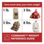 Bath Picture Hanging Strips, Large, Removable, Holds Up To 4 Lbs Per Pair, 0.75 X 3.65, White, 4 Pairs/pack