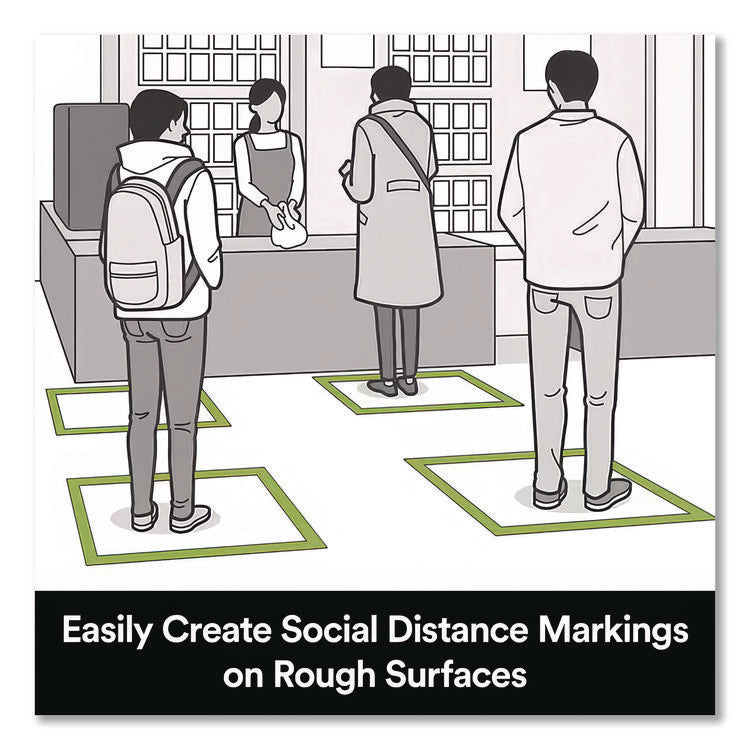 Rough Surface Extra Strength Painter's Tape, 3" Core, 1.41" x 60.1 yds, Green