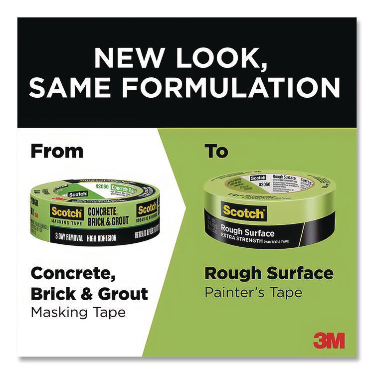Rough Surface Extra Strength Painter's Tape, 3" Core, 1.41" x 60.1 yds, Green