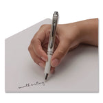 Energel Pearl Gel Pen, Retractable, Medium 0.7 Mm, Black Ink, White/black Barrel, Dozen