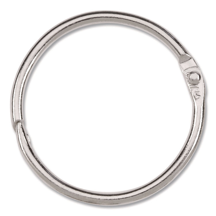 Metal Book Rings, 1.5" Diameter, 100/Box