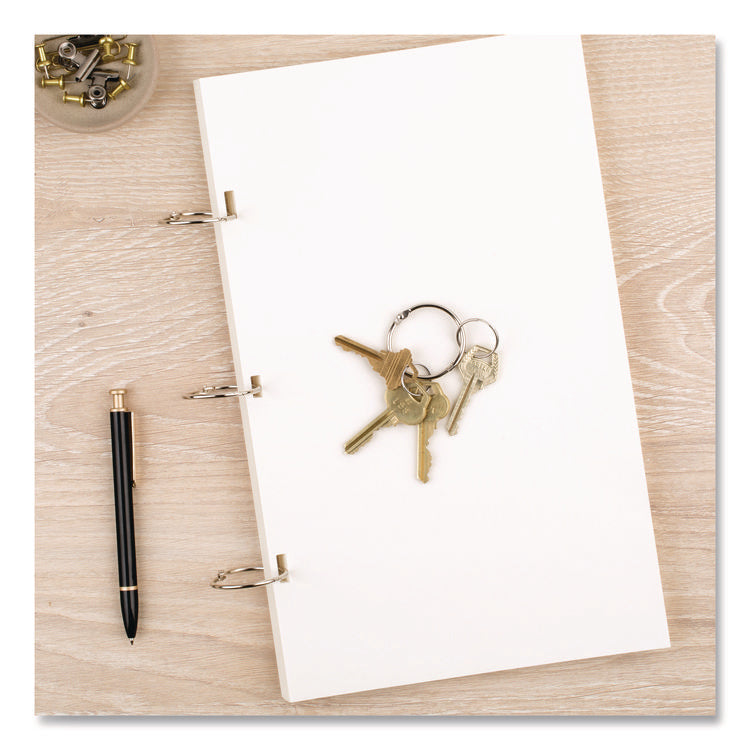 Metal Book Rings, 1.5" Diameter, 100/Box