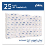 Premiere Folded Towels, 1-Ply, 9.4 x 12,4, White, 120/Pack, 25 Packs/Carton