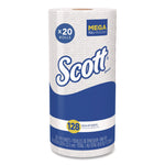 Kitchen Roll Towels, 1-Ply, 11 x 8.75, White, 128/Roll, 20 Rolls/Carton