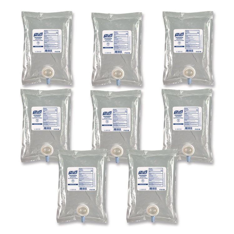 Advanced Hand Sanitizer Green Certified Gel Refill, For CS2 Dispensers, 1,000 mL, Fragrance-Free, 8/Carton