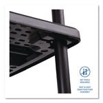 Rough n Ready Open Storage System, Five-Shelf, Blow-Molded HDPE, 36w x 18d x 74h, Black