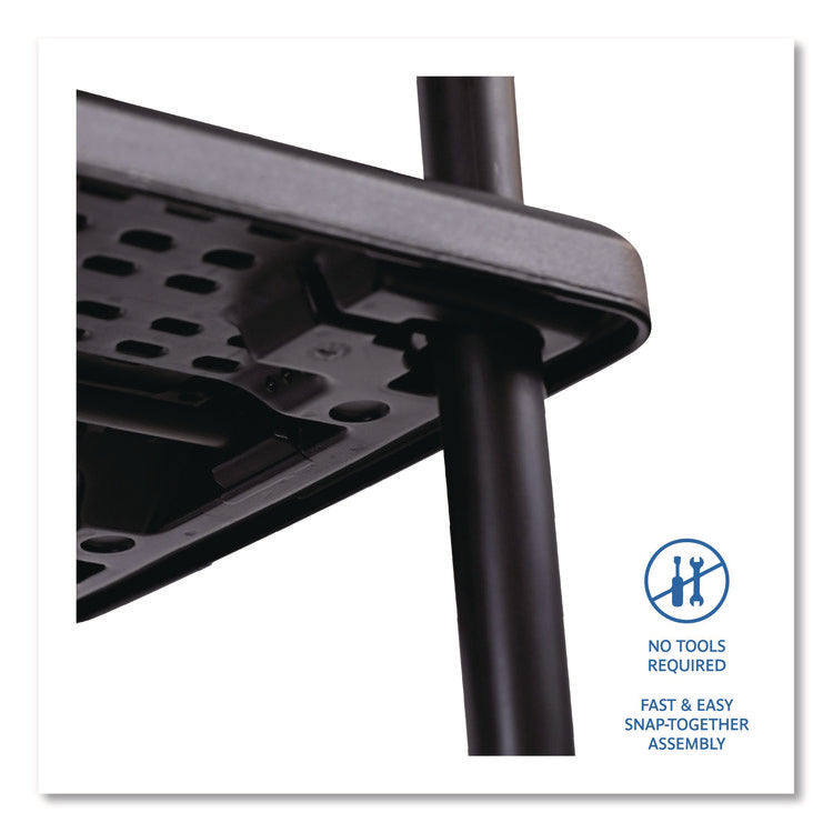 Rough n Ready Open Storage System, Five-Shelf, Blow-Molded HDPE, 36w x 18d x 74h, Black