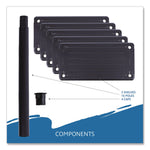 Rough n Ready Open Storage System, Five-Shelf, Blow-Molded HDPE, 36w x 18d x 74h, Black