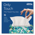 Hand Towels, POP-UP Box, Cloth, 1-Ply, 9 x 10.5, Unscented, White, 120/Box, 18 Boxes/Carton