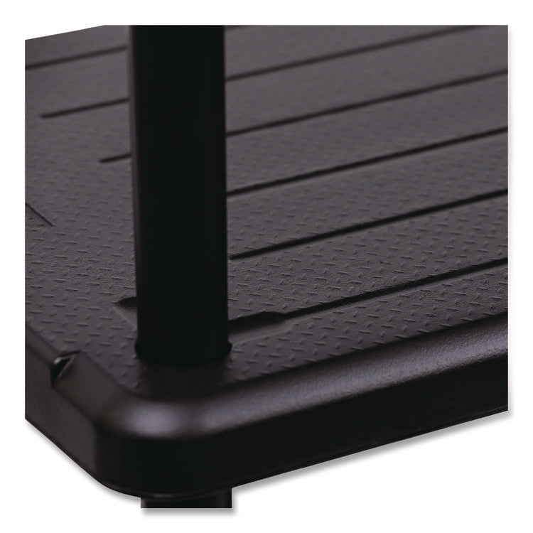 Rough n Ready Open Storage System, Five-Shelf, Blow-Molded HDPE, 36w x 18d x 74h, Black