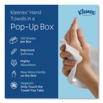 Hand Towels, POP-UP Box, Cloth, 1-Ply, 9 x 10.5, Unscented, White, 120/Box, 18 Boxes/Carton