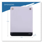 Clarity Personal Board, 9" x 12", White Surface, Satin Aluminum Frame