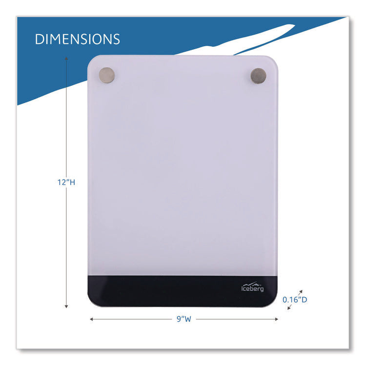 Clarity Personal Board, 9" x 12", White Surface, Satin Aluminum Frame