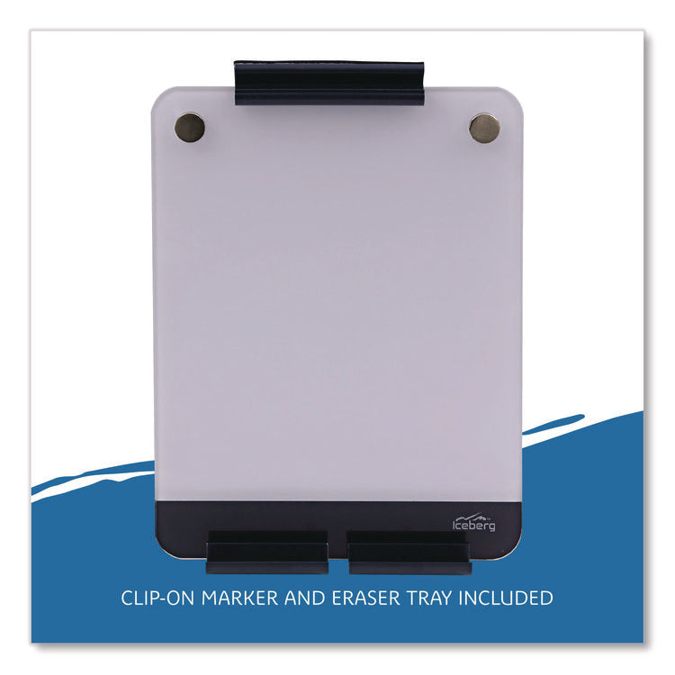 Clarity Personal Board, 9" x 12", White Surface, Satin Aluminum Frame